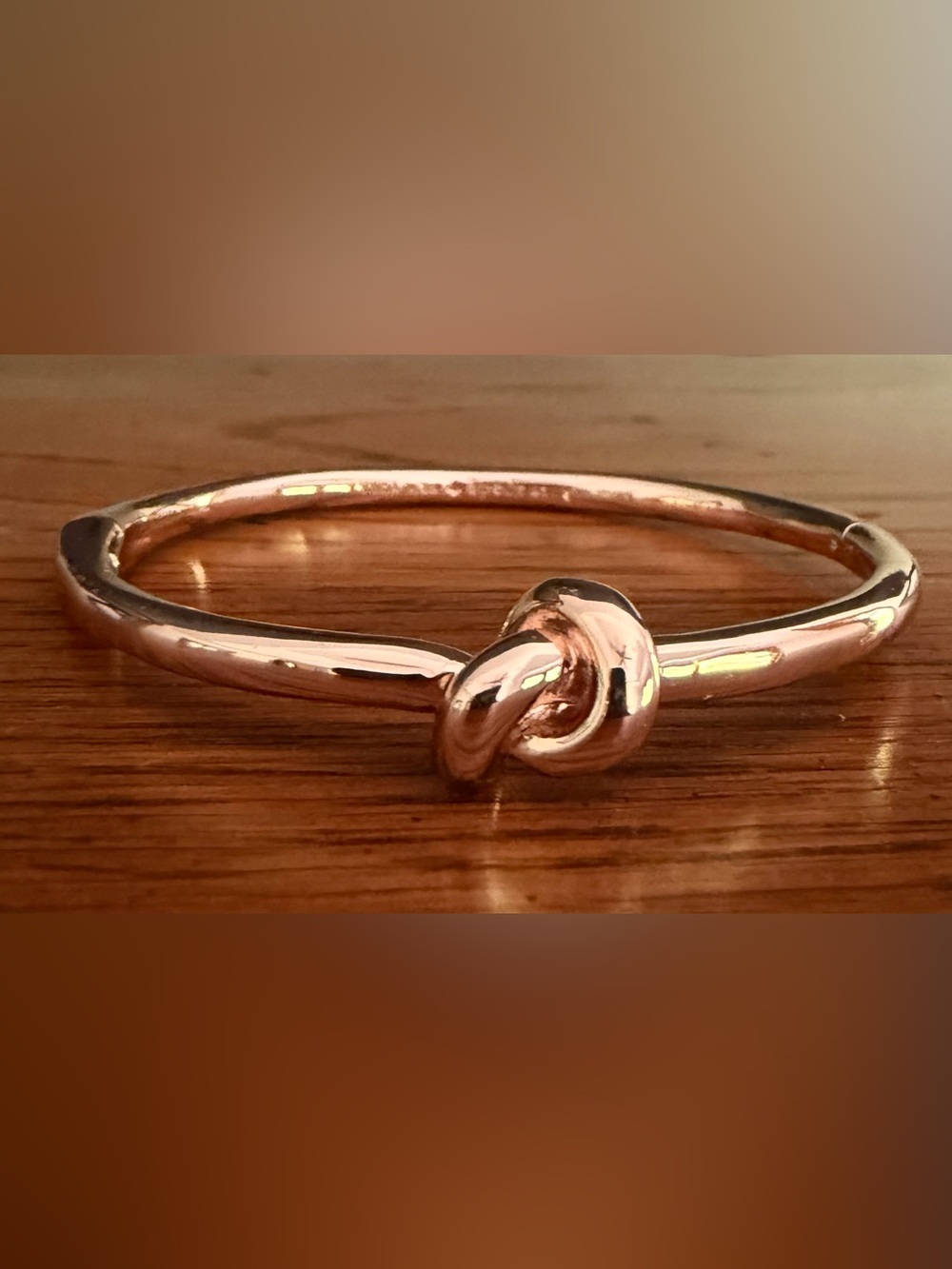 kate spade Rose Gold Knot Hinged Bangle Bracelet - Picture 2 of 3